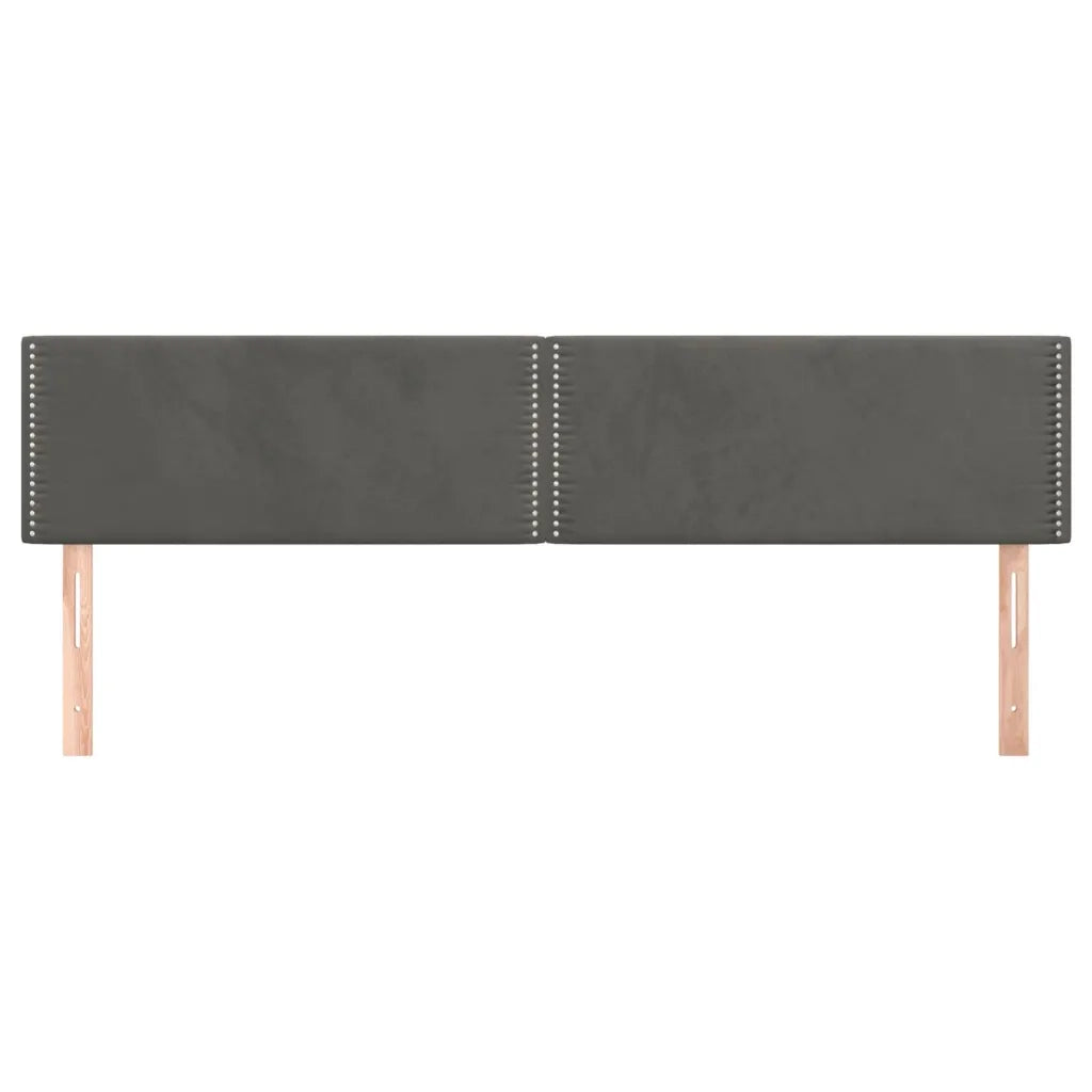 Testiera | Testata Grigio Scuro 200x5x78/88 cm in Velluto