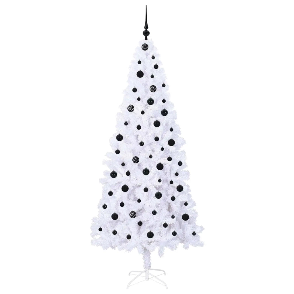 Albero di Natale | Decorazioni natalizie artificiale Bianco 210 cm PVC e Acciaio