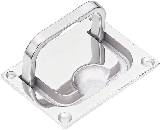 Anello per Stivali in Acciaio Inossidabile Luik 316 - Dimensioni 76x56mm/96x69mm - Cerniera per Pavimento - Antiscivolo - Lustrini per Specchi - Per Barche - Cerniera per Copertura