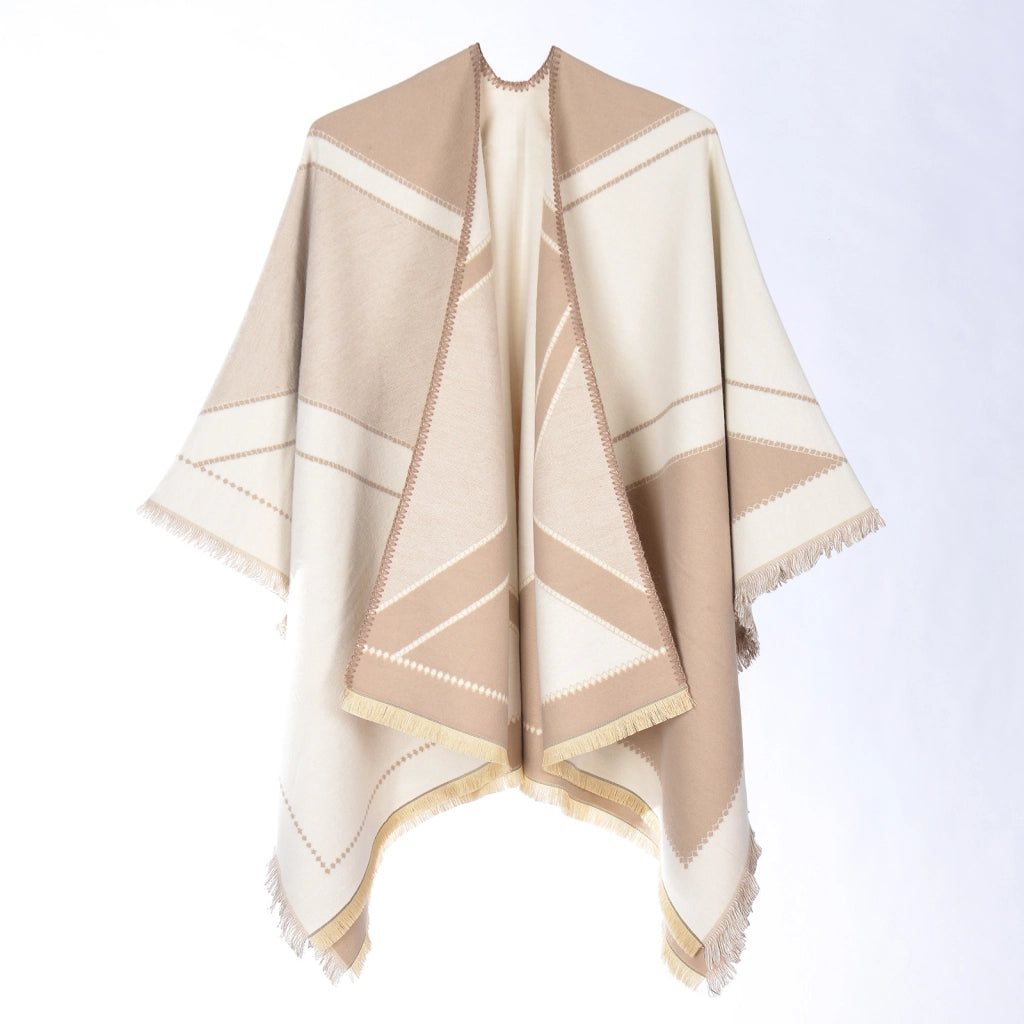 Nuova sciarpa con spacco a forma di fiore di camelia, sciarpa quadrata in cashmere in stile europeo e americano, scialle/mantella calda e spessa