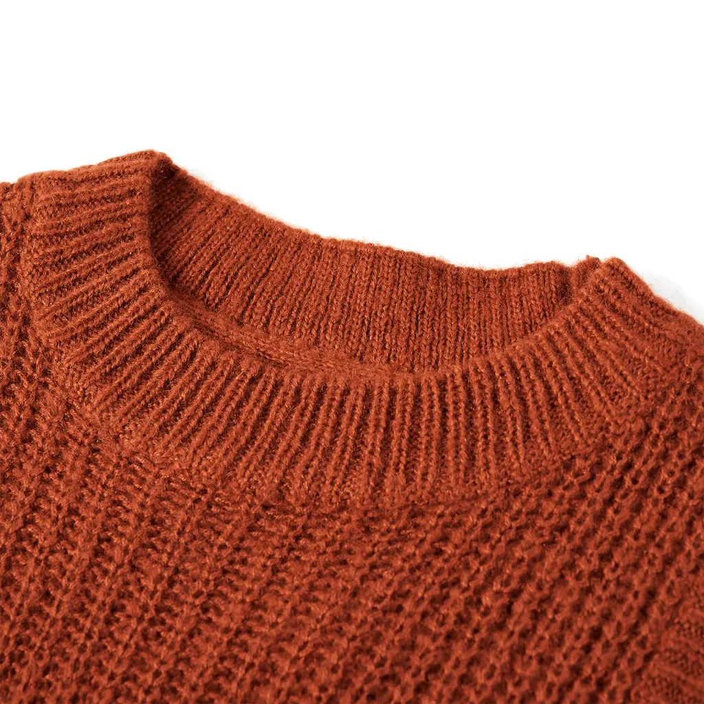 Gilet per Bambini Lavorato a Maglia Cognac 104 14540