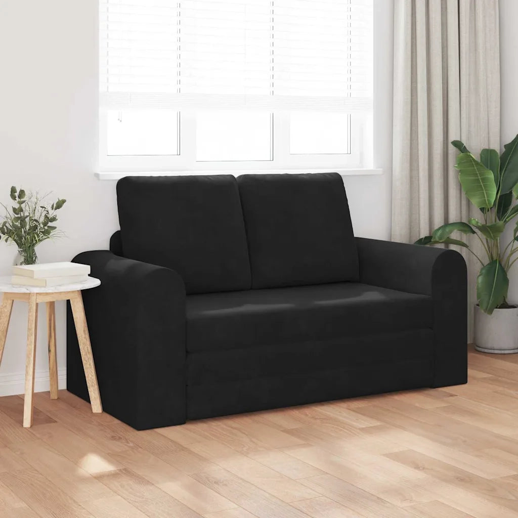 Divano letto | Sof¨¤ letto | Letto singolo Nero 148 x 71 x 83 cm Velluto