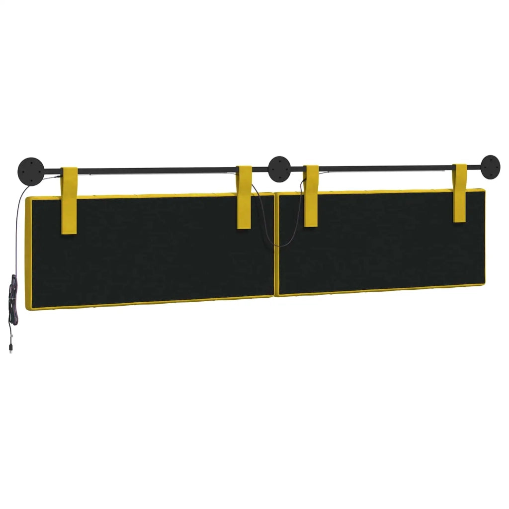 Testiera sospesa Con luce LED Giallo Velluto 3424728