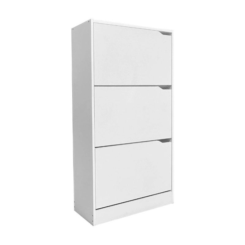 Scarpiera Manolo 3 scomparti colore bianco 63x24x115 H cm.