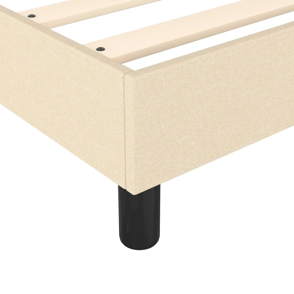 Letto singolo | Letto per adulti | Struttura Letto a Rete a Molle Crema 80x200 cm in Tessuto