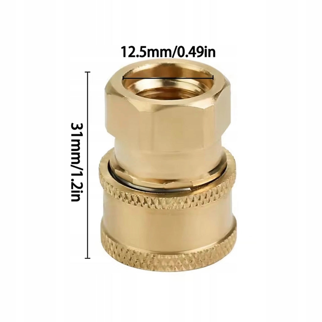 Adattatore Sgancio Rapido QC14 – 1/4" Femmina a 1/4" Maschio | Ottone + Acciaio Inox