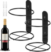 Wandmontaggio Metallico per Vino 2 Stck Flessa Singola Posizionamento Verticale Supporto per Bar e Vini da Collezionisti