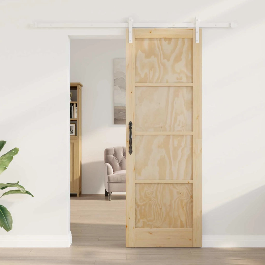 Porta scorrevole Naturale e Bianco 73,5 x 211 cm 3445423