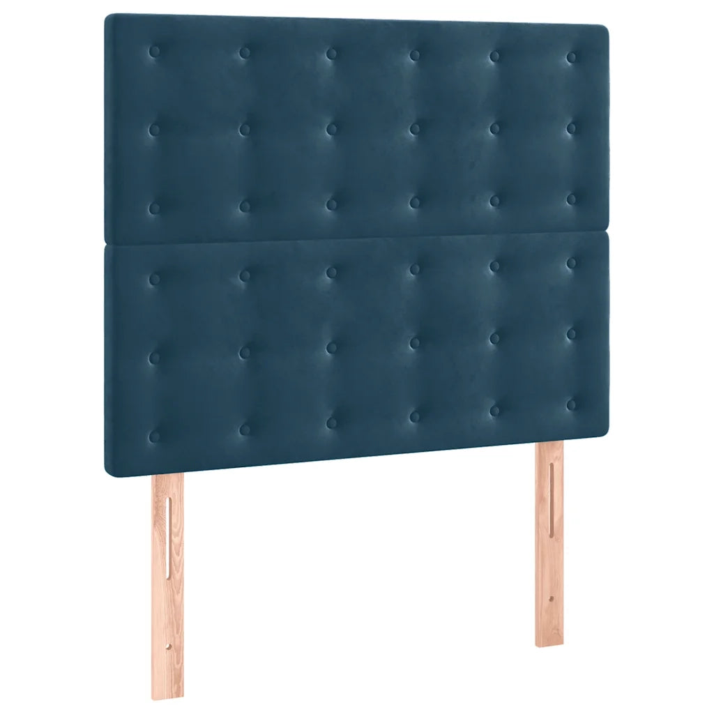 Giroletto senza Materasso-Struttura Letto Blu Scuro 100x200 cm in Velluto 499966