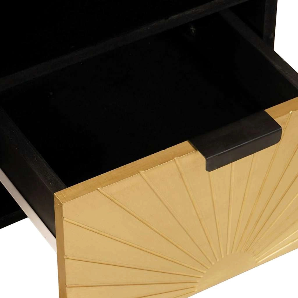 Mobile porta TV moderno con contenitore 100 x 33 x 46 cm design contemporaneo in legno nero 02_0057762