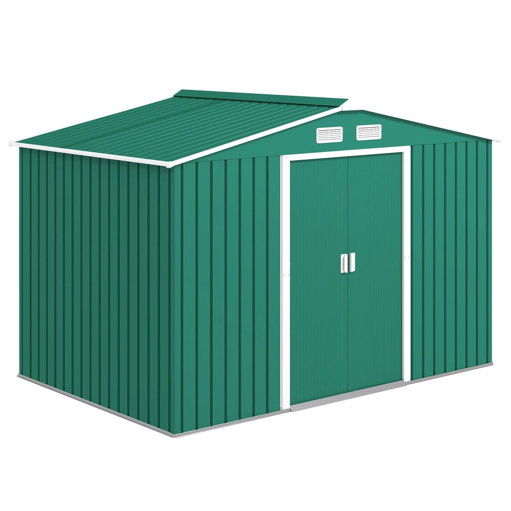 Casetta da Giardino in Acciaio ¨C Xylo ¨C Verde Scuro 277x195x192 cm