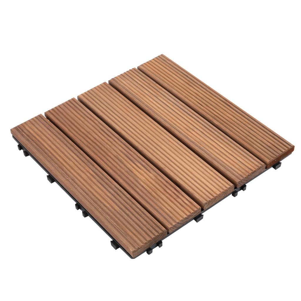Pavimento per Esterni in Legno ¨C Minimal ¨C Set 27 Pezzi, 30x30x2.5cm
