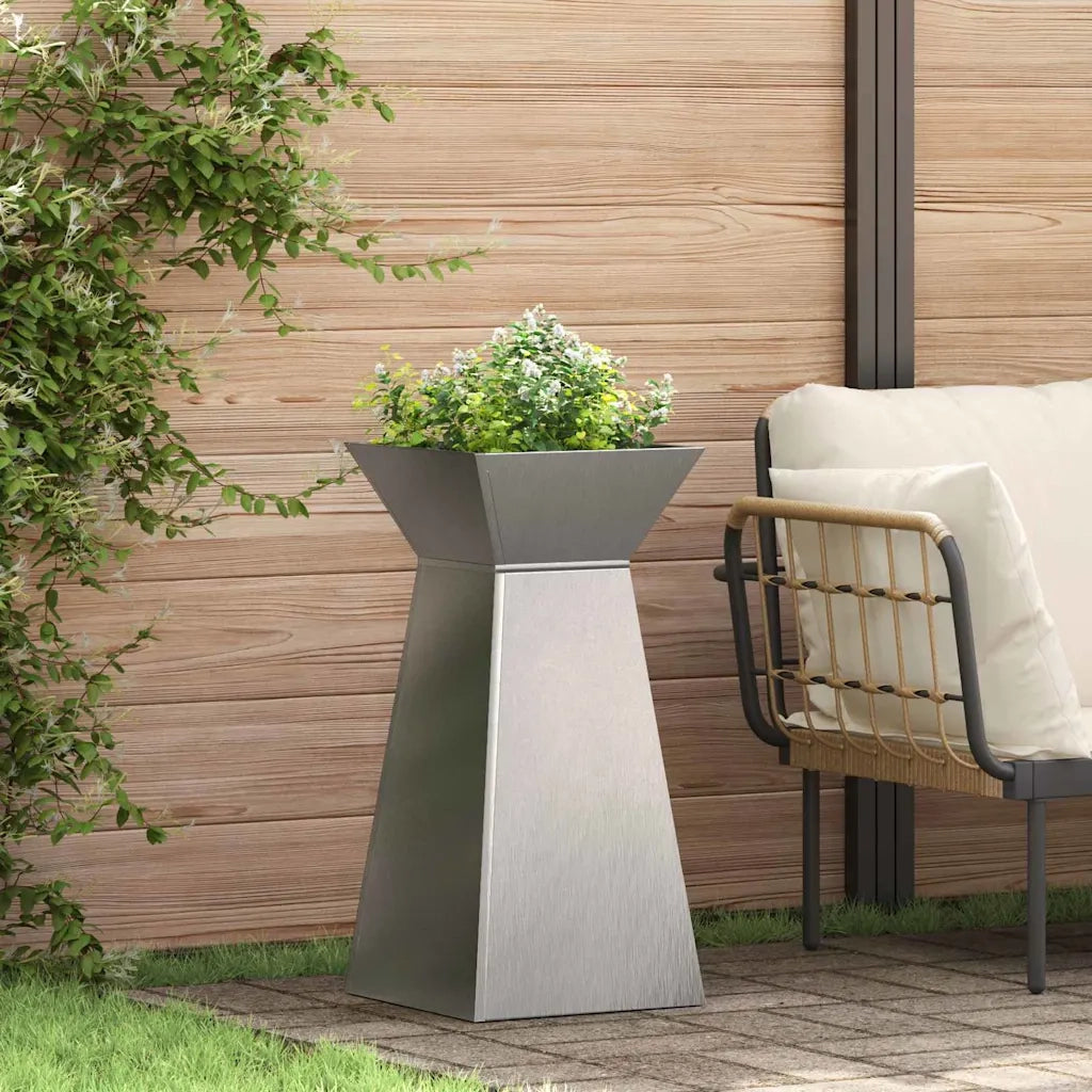 Vaso a Pilastro 2 pcs Argento 35 x 35 x 73 cm 873847