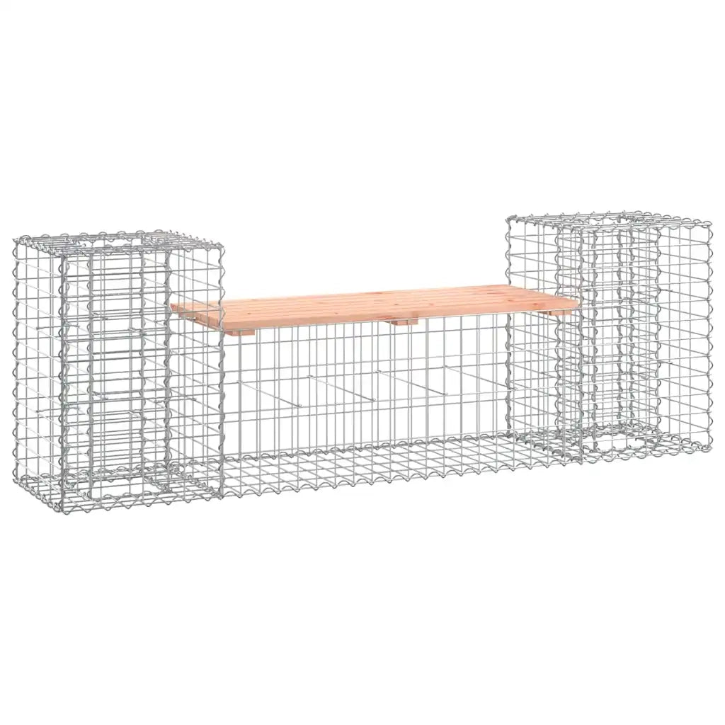 Panchina Giardino | Panca da Giardino Design Gabbione 183x41x60,5 cm Massello Douglas