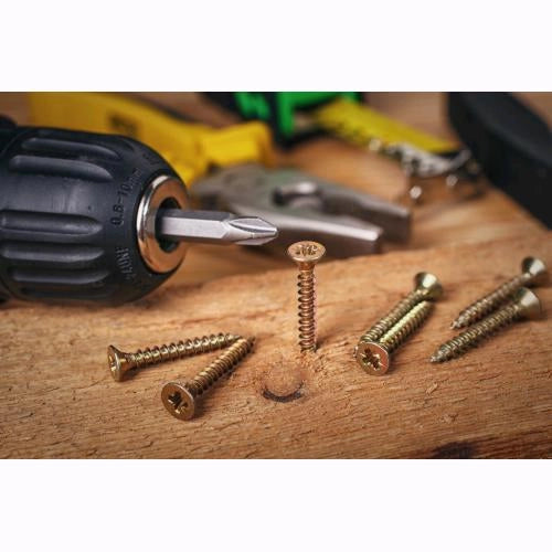 Viti per Legno truciolare Bronzate Testa Piana Svasata Fresata a croce 3x35 mm Conf. 500 pz