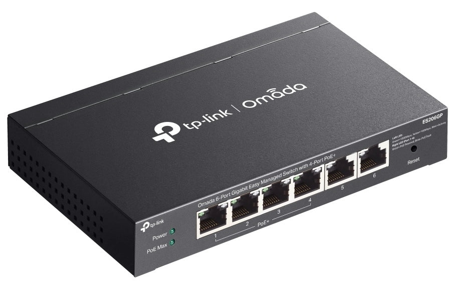 SWITCH OMADA 6-PORTGB EASY MAN 4POE 4XGB POE+2P 1GB NO POE FANLESS SDN