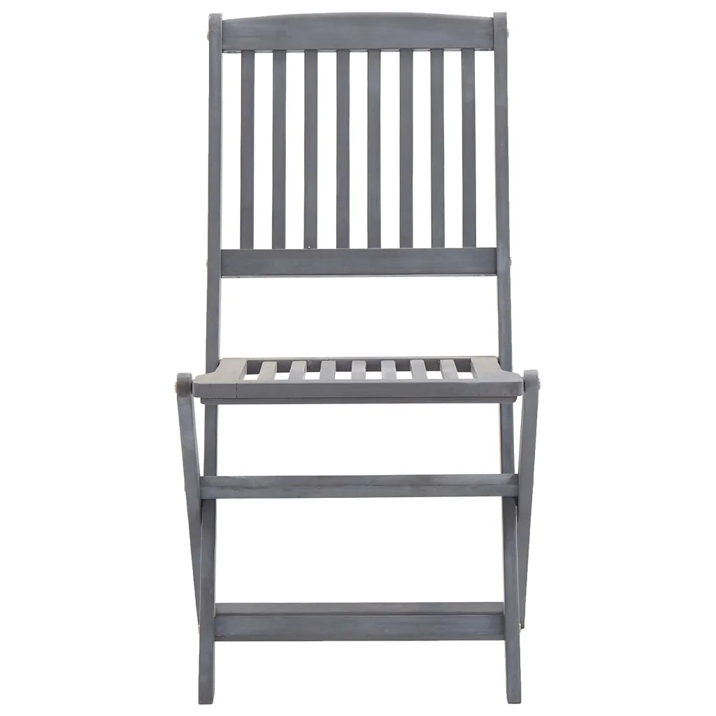 Sedie da Giardino Pieghevoli 2pz con Cuscini in Massello Acacia 3064551
