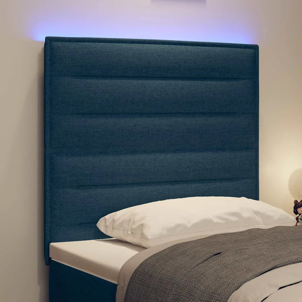 Testiera LED con strisce LED con testiera Blu 90 cm Tessuto 3338278