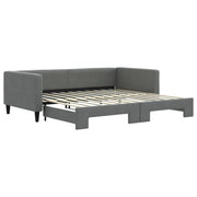 Divano letto | Sof¨¤ letto | Letto singolo Estraibile Grigio Scuro 100x200 Tessuto