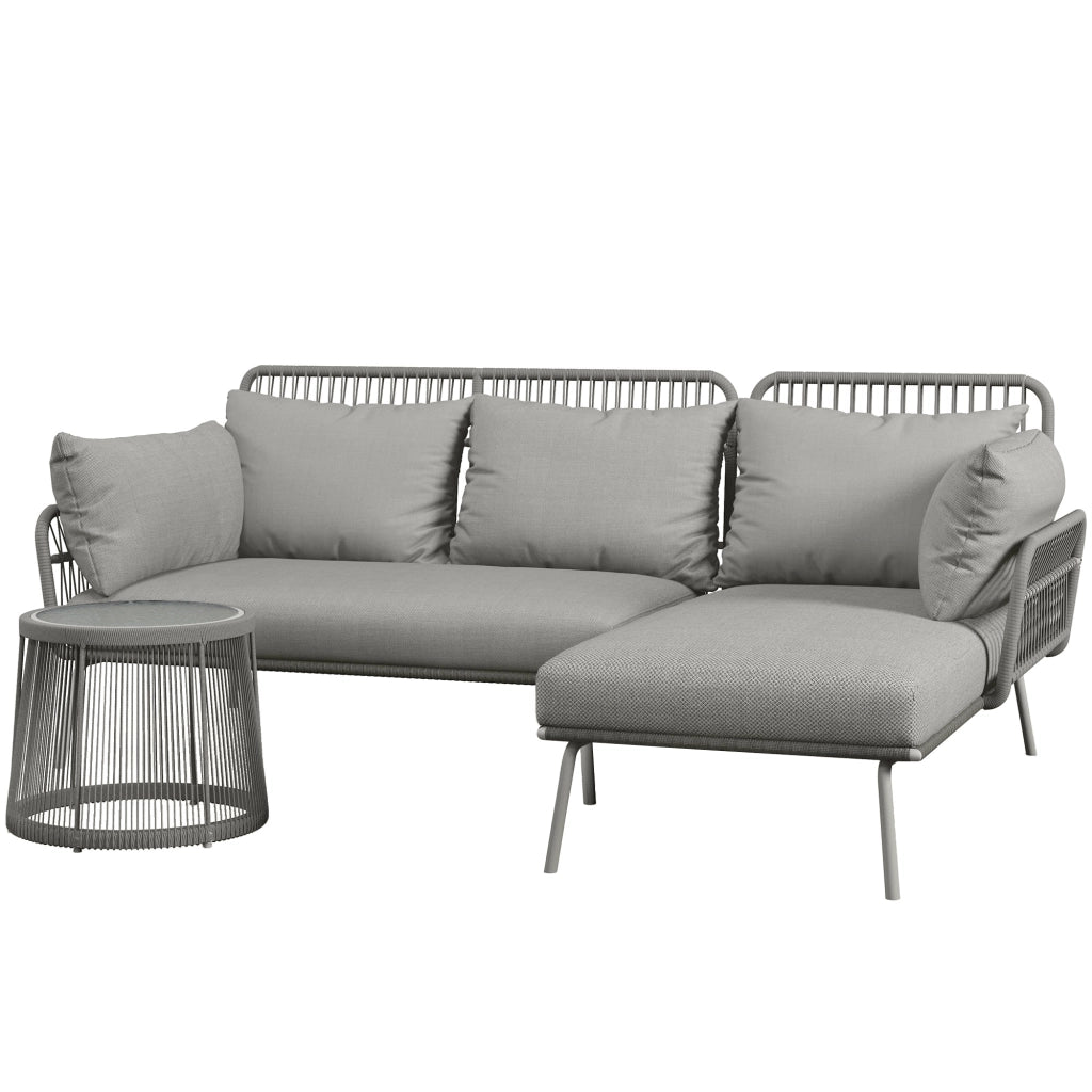 Set da Giardino in Rattan ¨C Minimal ¨C Grigio Chiaro