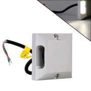 SEGNAPASSO LED 12V 2W IP65 CALPESTABILE QUADRATO MONO EMISSIONE LUCE NATURALE 4000K° - IDEALE PER ILLUMINAZIONE ESTERNI