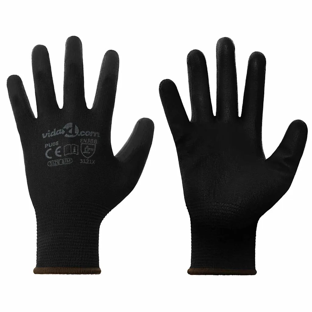 Guanti da Lavoro 24 pz Nero 8 / m Poliestere CFW2543326