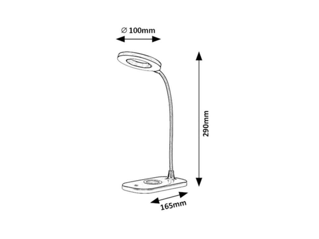 Lampada scrivania bianca LED 5W dimmer Rabalux Hardin