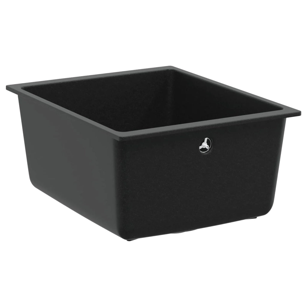 Lavello Nero 370 x 460 mm 80% Quarzo e 20% Resina