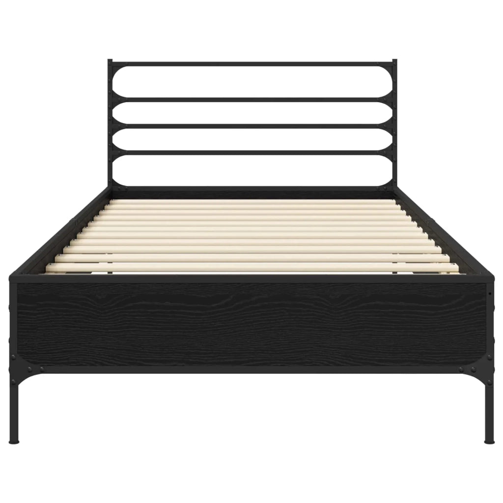 Struttura del letto Rovere Nero 80 x 200 cm 8009117
