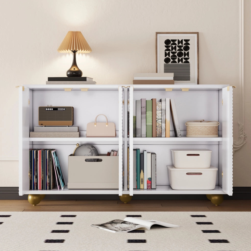 Credenza con Ante e Ripiani ¨C MINIMAL ¨C Legno, Metallo