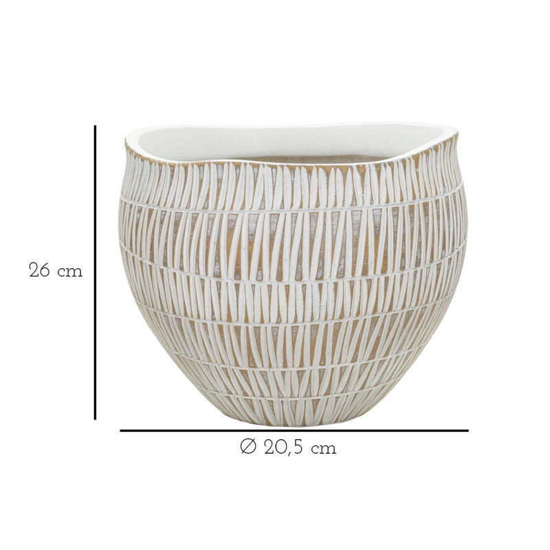 Cachepot Resina Stiky cm ø 26x20,5
