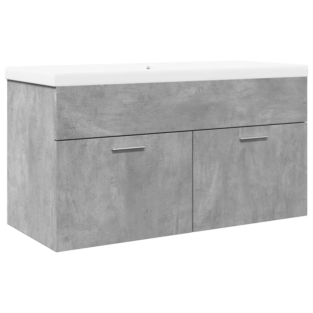 Mobile da Bagno con Lavabo Integrato Grigio Cemento 3324860