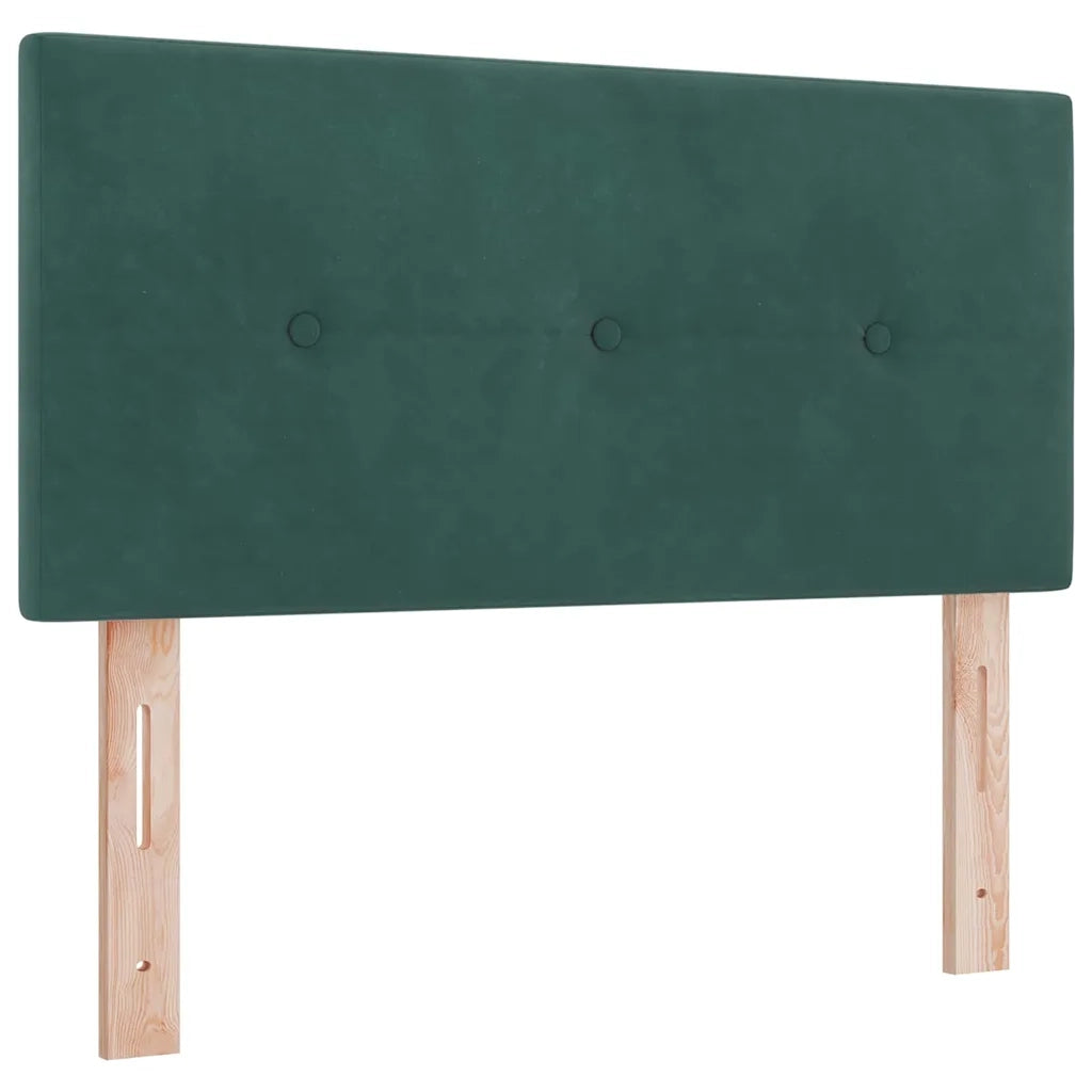 Letto a molle con materasso Verde Scuro 90 x 190 cm Velluto 3339143