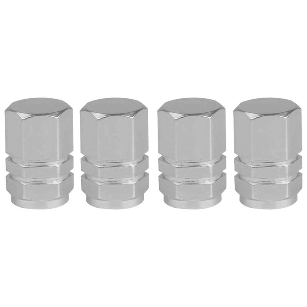 Set di 5 tappi per valvole Schrader per auto, robusti e resistenti Argento Dunlop