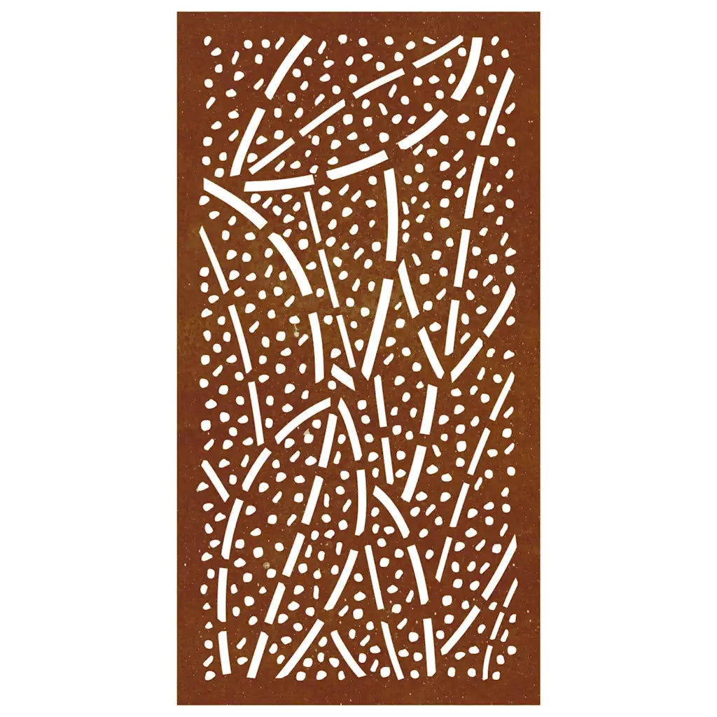Decorazione Muro da Giardino 105x55 cm Foglia Acciaio Corten 824475
