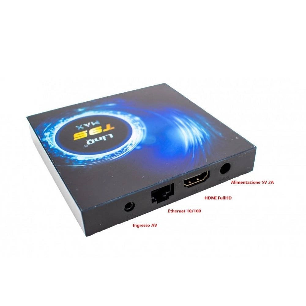 Trade Shop - Box Tv Digitale Hd Android 10.0 T95max Ridotte Dimensioni Full Hd Wifi Usb Telecomando -