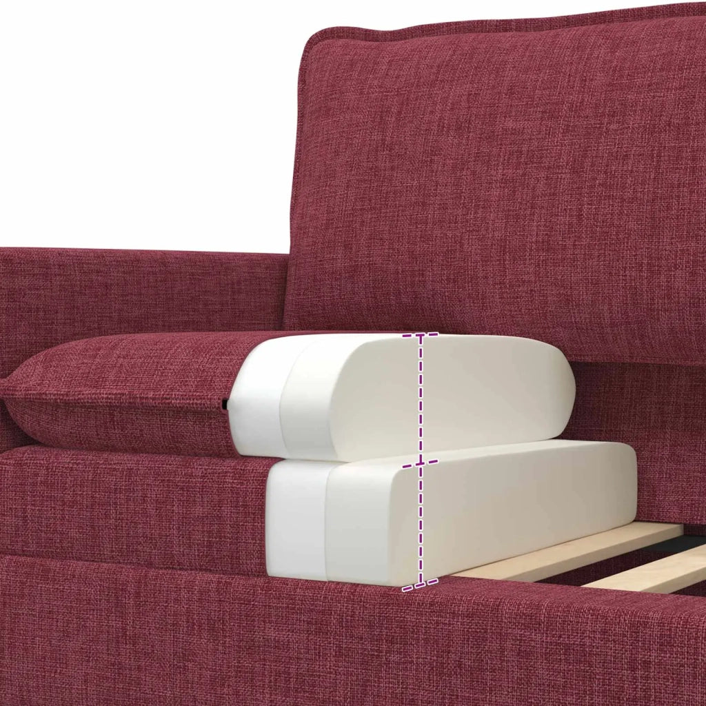 Divano Rosso Vino Tessuto 42028750