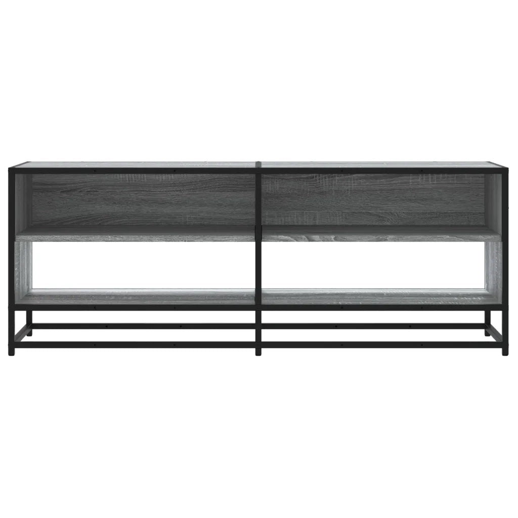 Mobile TV Grigio Sonoma 120,5x40x46cm Legno Multistrato Metallo 848892