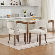 Set di 2 sedie da pranzo in legno, sedie da sala da pranzo moderne imbottite in tessuto, sedie da cucina, sedia da pranzo in stile rustico per cucina