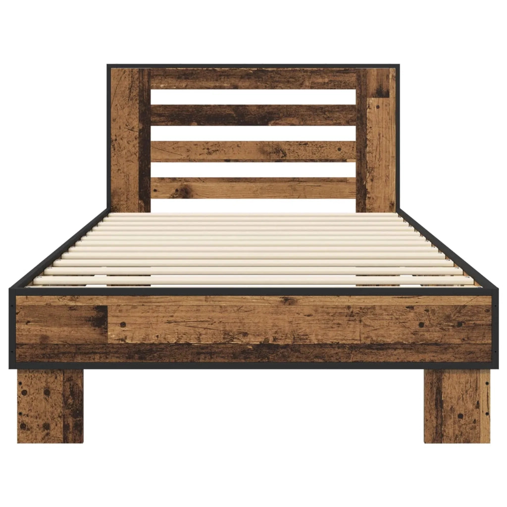 Letto singolo | Letto per adulti | Struttura letto con testata Legno antico 80 x 200 cm