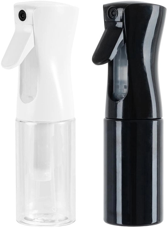 Spruzzatore 200 ml - Ultra Fina Goccia - Continua Opzione di Aspersione - Progettazione Ergonomica - Confezione da 2 Pezzi - Per Capelli e Piante - Aspirapolvere per Capelli