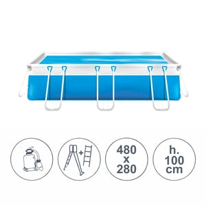 Piscina fuoriterra tubolari LAGUNA BASIC SENIOR 4,80x2,80 m - h.100 cm