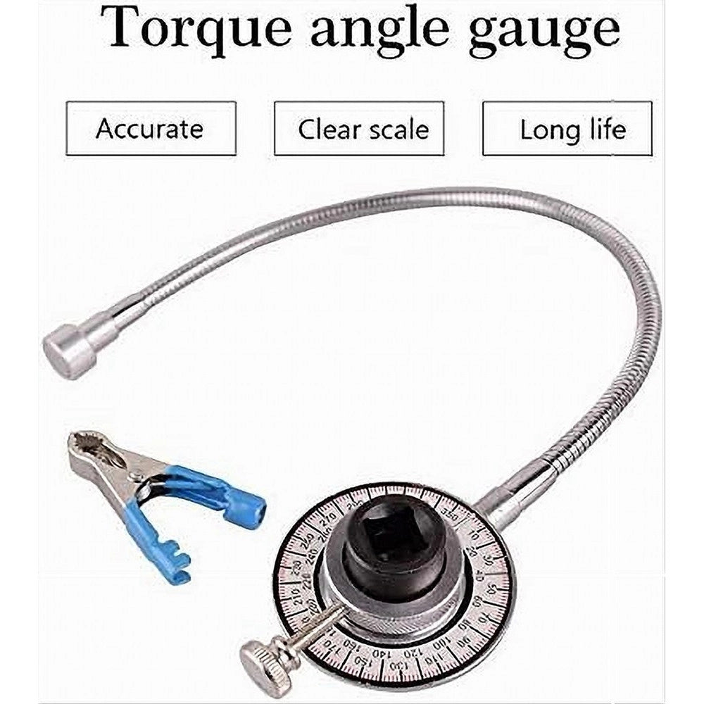 Trade Shop - Strumento Di Misurazione Angolare Clip 1/2 Calibro Con Tubo Flessibile Magnetico -
