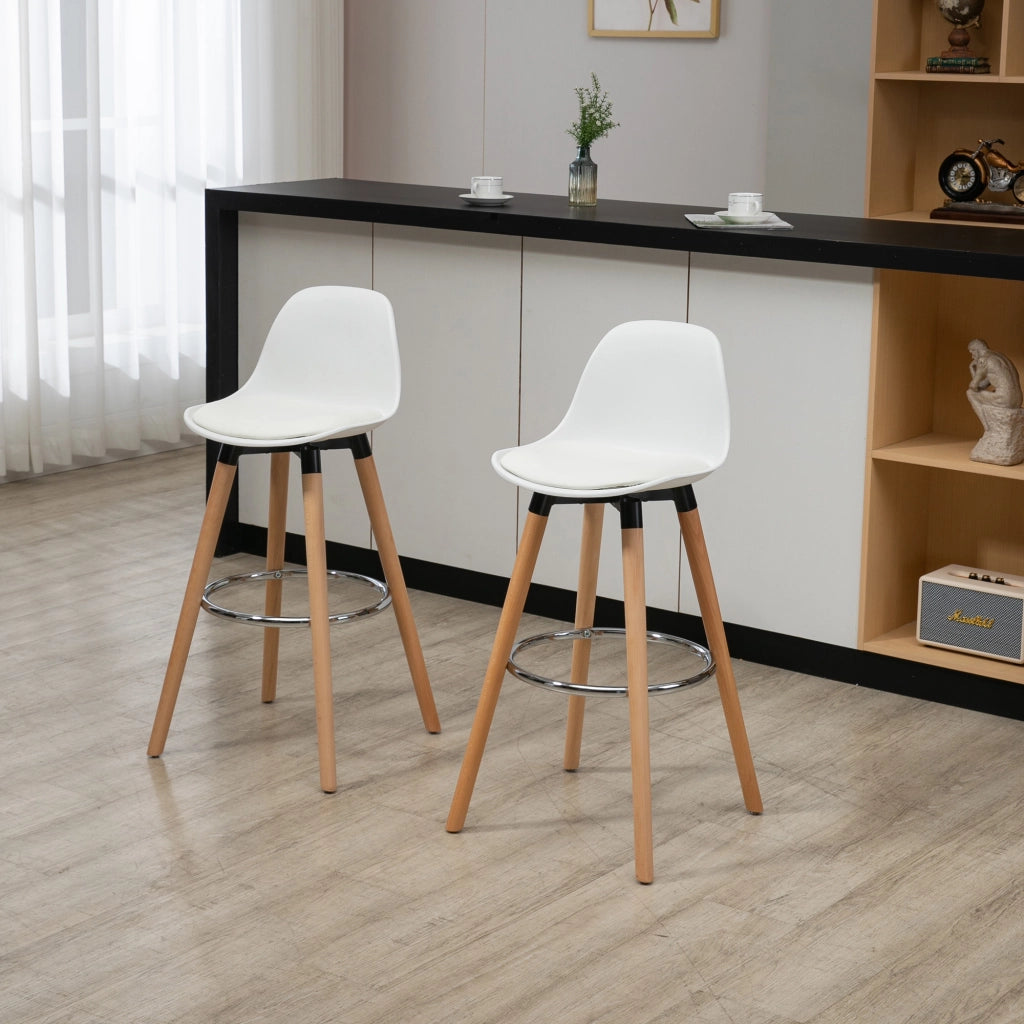 Sgabelli da Bar ¨C Minimal ¨C Bianco 43x43x91 cm