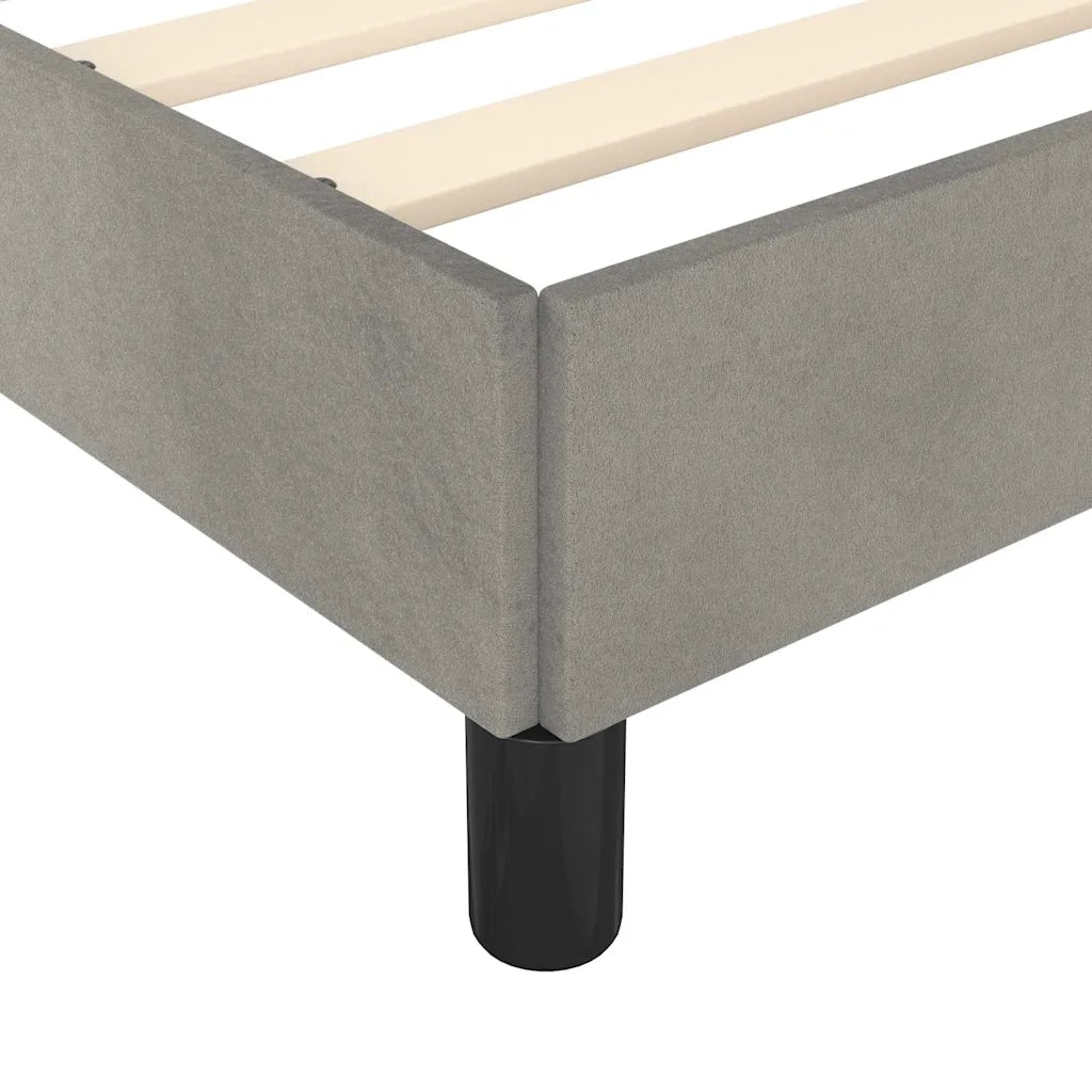 Giroletto senza Materasso Grigio Chiaro 200x200 cm Velluto 347591