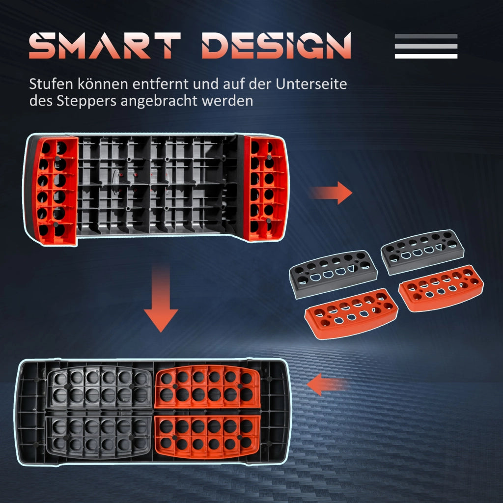 Step Aerobico Regolabile in Altezza ¨C Xylo ¨C Rosso e Nero