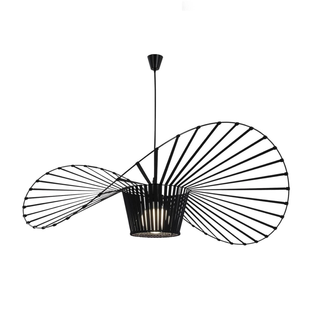 ZMH Lampada a Sospensione Moderna a LED Nero E27 100 cm per Sala da Pranzo