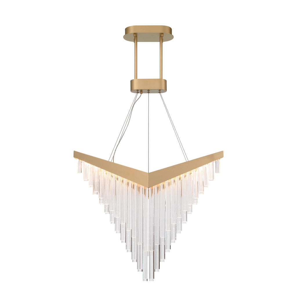 Lampadario glamour oro a V LED 40W Vivien Quintiesse