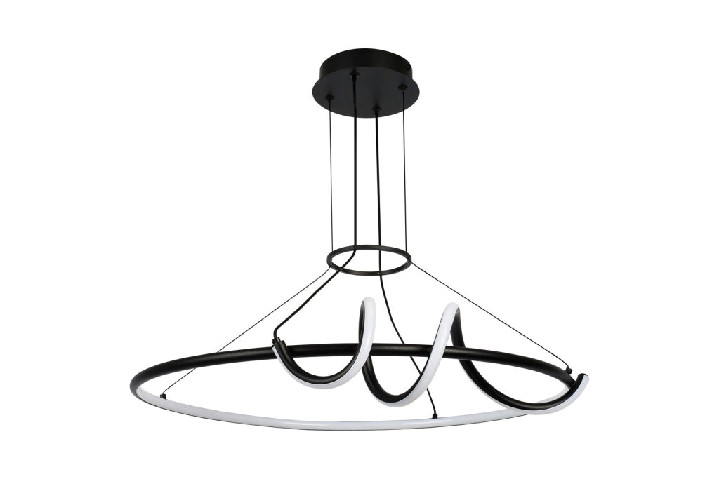 Lampadario LED Rabalux Menazi nero 46W CCT telecomando