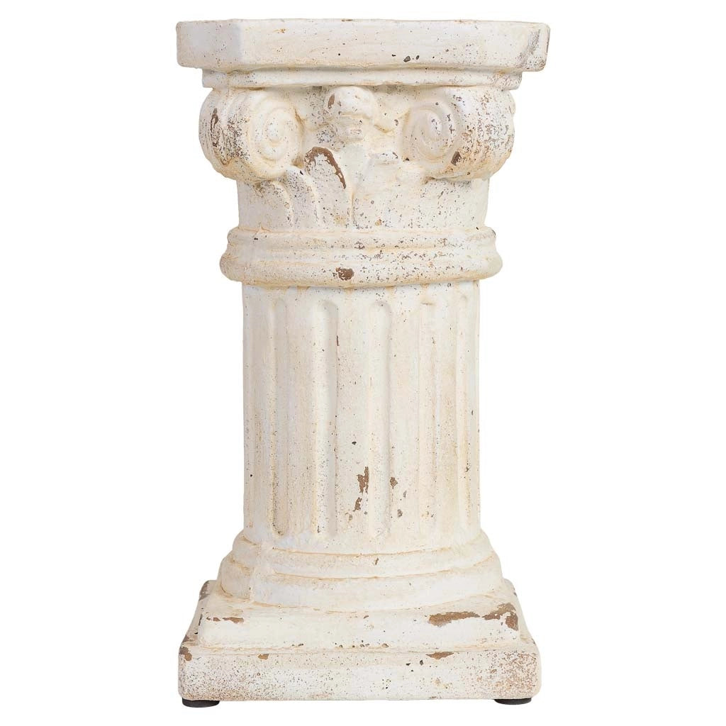 Colonna decorativa in magnesio bianco 25x25x45h cm